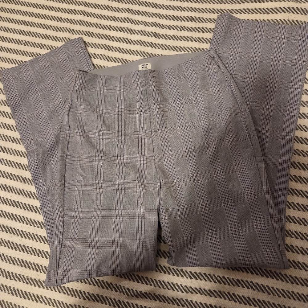 Sunday Best Light Gray Patterned Dress Pants